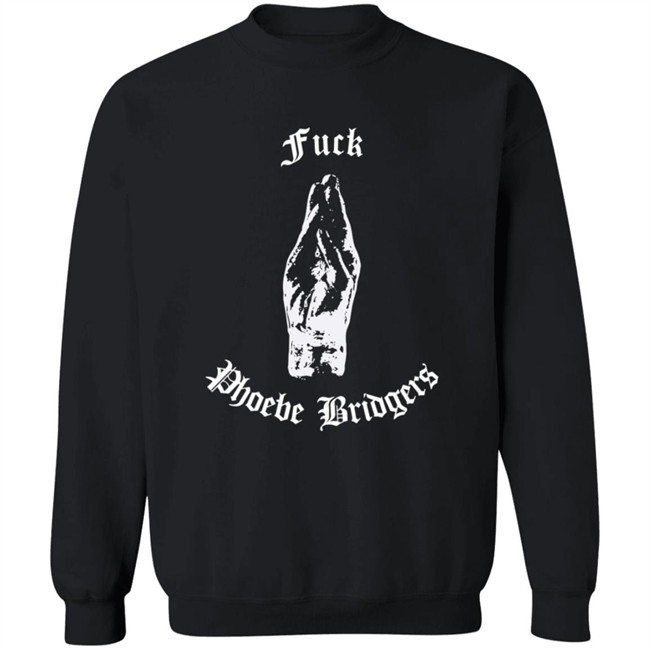 Phoebe Bridgers Merch Fuck Crewneck Black Sweatshirt