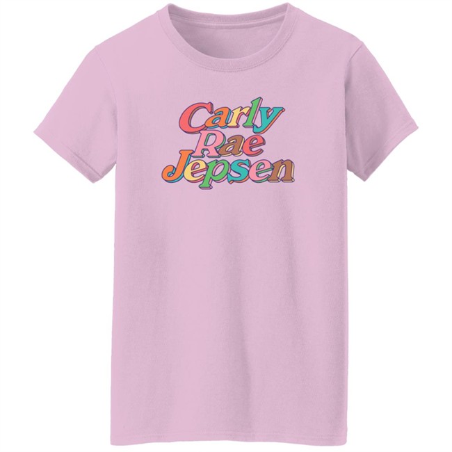 Carly Rae Jepsen Merch Rainbow Crj Tee Pink Carly Rae Jepsen Merch Rainbow Crj Tee Pink