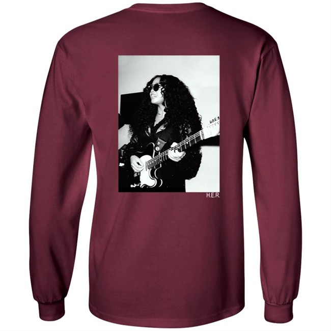 H.E.R. Merch Girls With Guitars Black Hoodie H.E.R. Merch Girls With Guitars Black Hoodie