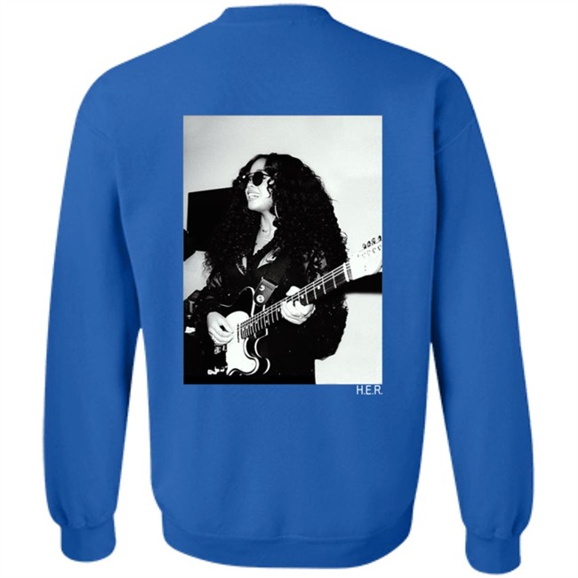 H.E.R. Merch Girls With Guitars Black Hoodie H.E.R. Merch Girls With Guitars Black Hoodie