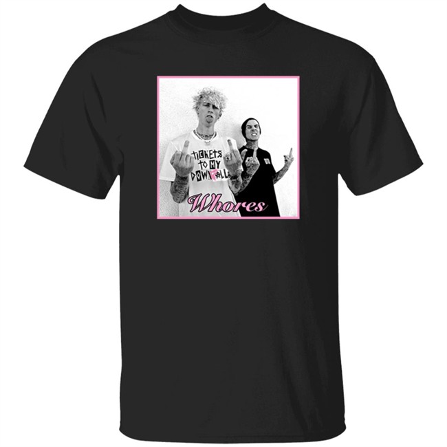 Mgk Merch Famous X Whores Tee Shirt Mgk Merch Famous X Whores Tee Shirt
