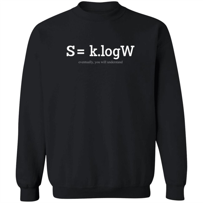 Official S=Klogw The Inscription On Boltzmann’S Tomb Entropic Shirt Official S=Klogw The Inscription On Boltzmann’S Tomb Entropic Shirt