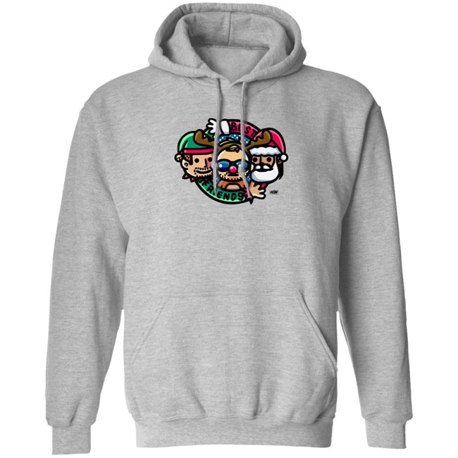 AEW Merch Best Friends & Orange Cassidy Best Friends Christmas Cartoon Shirt AEW Merch Best Friends & Orange Cassidy Best Friends Christmas Cartoon Shirt