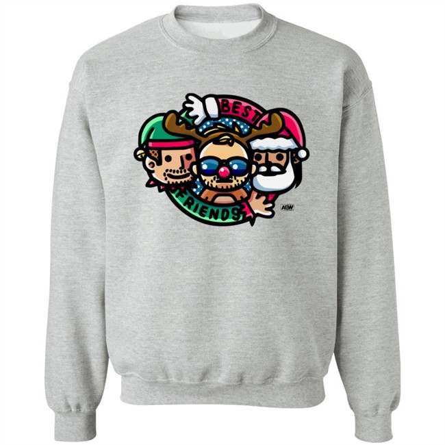 AEW Merch Best Friends & Orange Cassidy Best Friends Christmas Cartoon Shirt AEW Merch Best Friends & Orange Cassidy Best Friends Christmas Cartoon Shirt