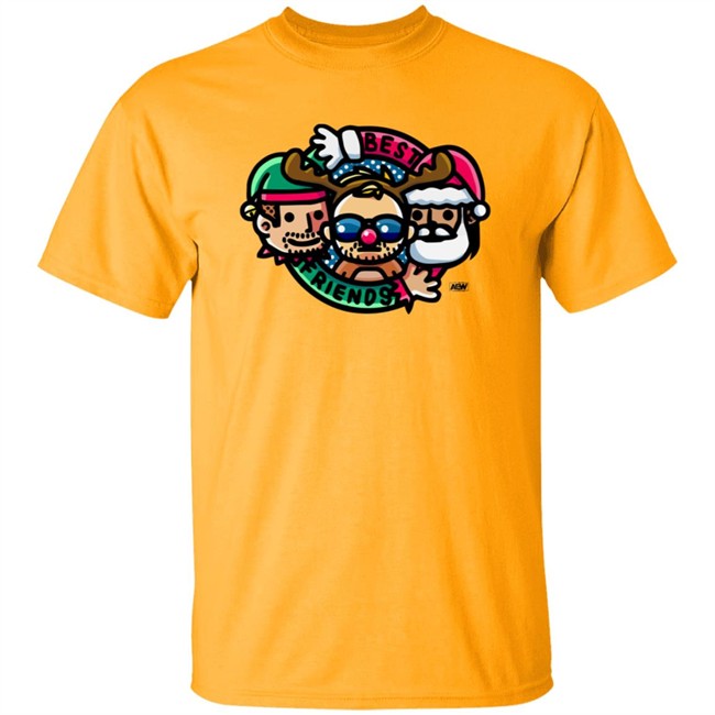 AEW Merch Best Friends & Orange Cassidy Best Friends Christmas Cartoon Shirt AEW Merch Best Friends & Orange Cassidy Best Friends Christmas Cartoon Shirt