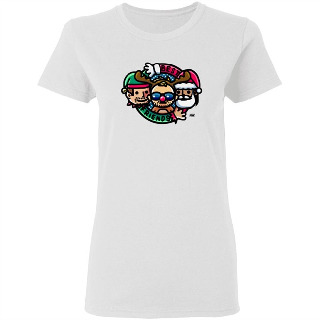 AEW Merch Best Friends & Orange Cassidy Best Friends Christmas Cartoon Shirt AEW Merch Best Friends & Orange Cassidy Best Friends Christmas Cartoon Shirt