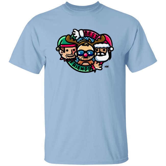 AEW Merch Best Friends & Orange Cassidy Best Friends Christmas Cartoon Shirt AEW Merch Best Friends & Orange Cassidy Best Friends Christmas Cartoon Shirt