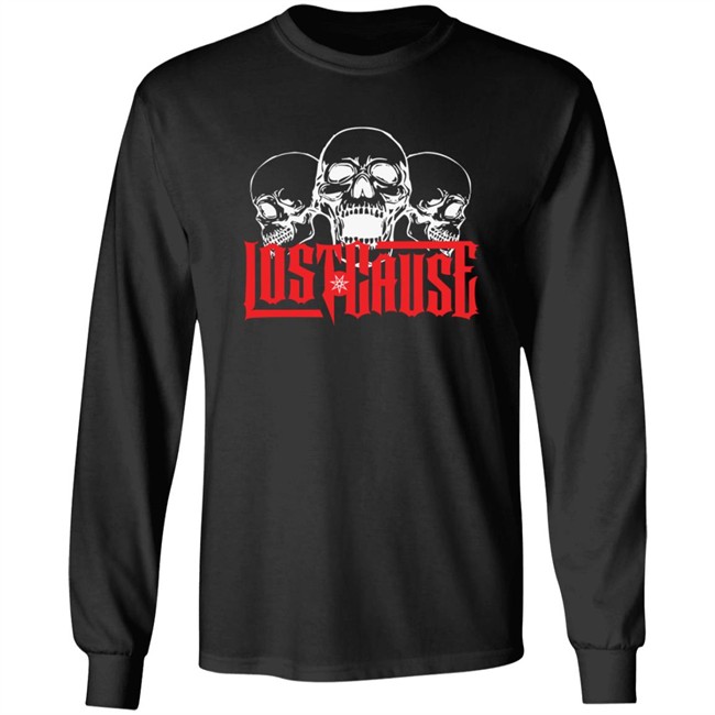 Good Mythical Morning Merch Lost Cause Skull Long Sleeve Tee Shirt
