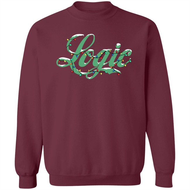 Logic Merch Holiday Logic Script Pullover Hoodie Logic Merch Holiday Logic Script Pullover Hoodie