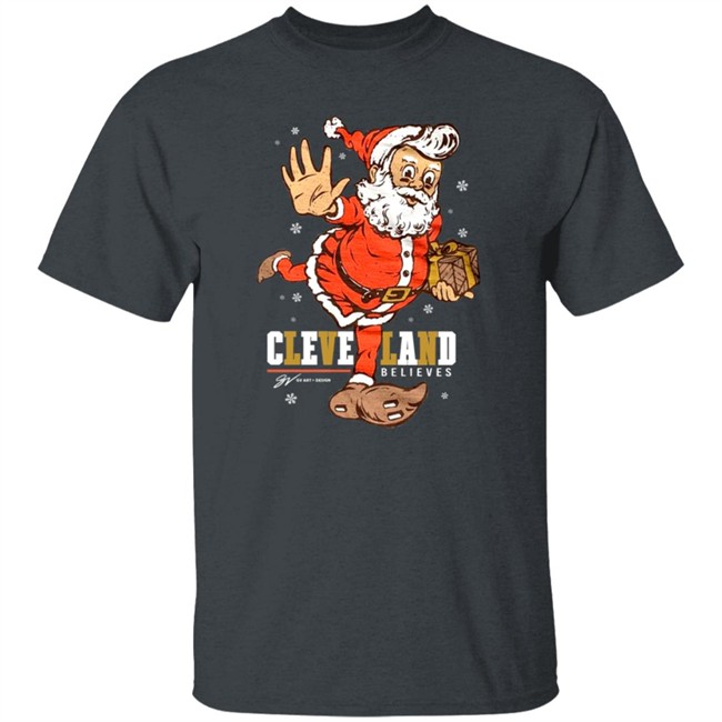 Believe - Cleveland Football Christmas Sweatshirt Believe - Cleveland Football Christmas Sweatshirt