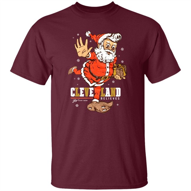 Believe - Cleveland Football Christmas Sweatshirt Believe - Cleveland Football Christmas Sweatshirt