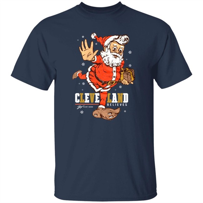 Believe - Cleveland Football Christmas Sweatshirt Believe - Cleveland Football Christmas Sweatshirt