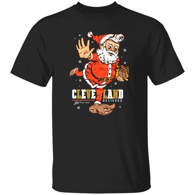 Believe - Cleveland Football Christmas Sweatshirt Believe - Cleveland Football Christmas Sweatshirt