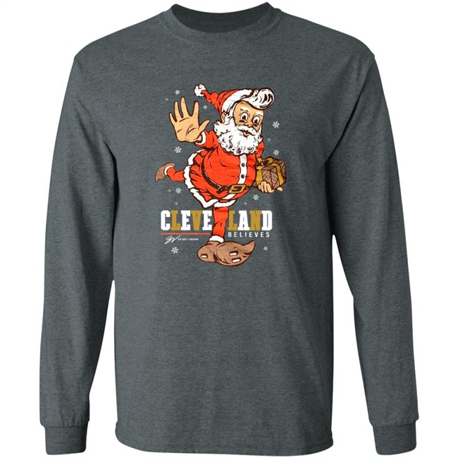 Believe - Cleveland Football Christmas Sweatshirt Believe - Cleveland Football Christmas Sweatshirt