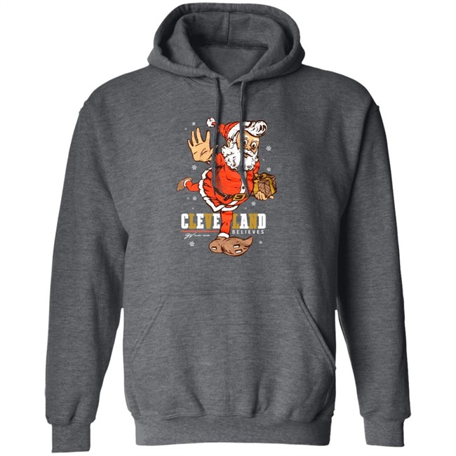 Believe - Cleveland Football Christmas Sweatshirt Believe - Cleveland Football Christmas Sweatshirt