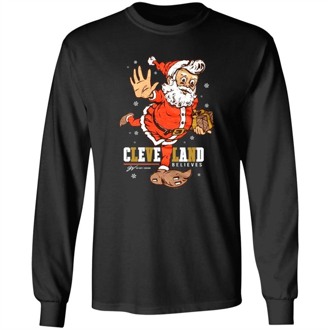 Believe - Cleveland Football Christmas Sweatshirt Believe - Cleveland Football Christmas Sweatshirt
