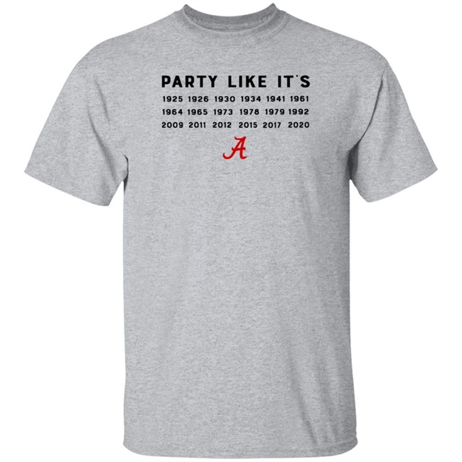 Alabama Crimson Tide Party Like It's T Shirt BDS music manager