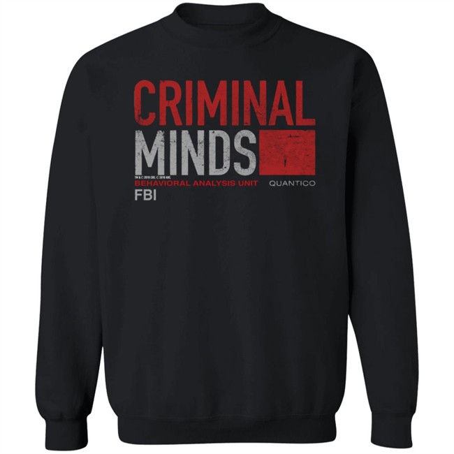 Cbs Store Merch Criminal Minds Distressed BAU Quantico Hoodie Cbs Store Merch Criminal Minds Distressed BAU Quantico Hoodie