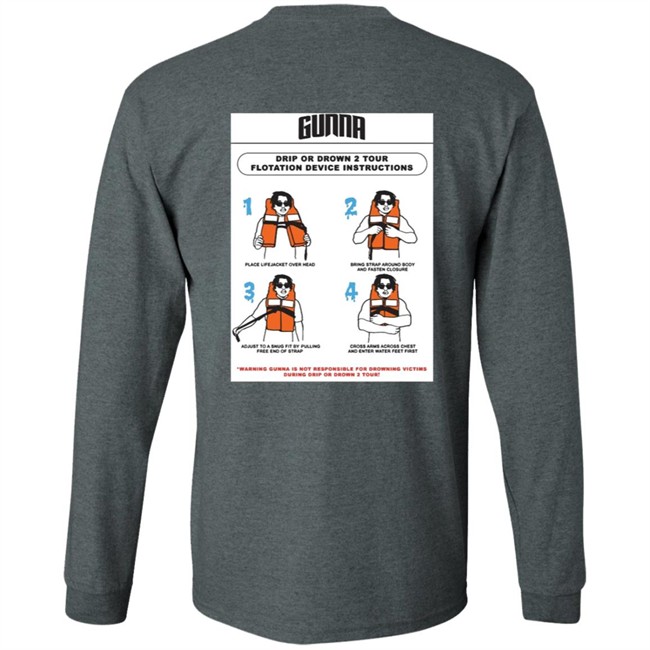 Limited Edition Gunna Merch Drip Warning Tee Shirt Limited Edition Gunna Merch Drip Warning Tee Shirt