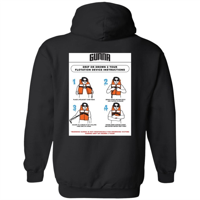 Limited Edition Gunna Merch Drip Warning Tee Shirt Limited Edition Gunna Merch Drip Warning Tee Shirt