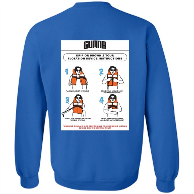 Limited Edition Gunna Merch Drip Warning Tee Shirt Limited Edition Gunna Merch Drip Warning Tee Shirt