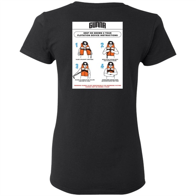 Limited Edition Gunna Merch Drip Warning Tee Shirt Limited Edition Gunna Merch Drip Warning Tee Shirt