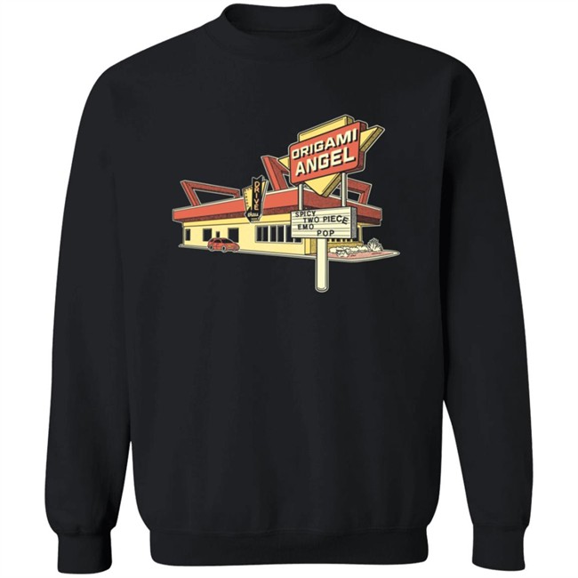 Origami Angel Merch Drive Thru Long Sleeve Tee Shirt Origami Angel Merch Drive Thru Long Sleeve Tee Shirt