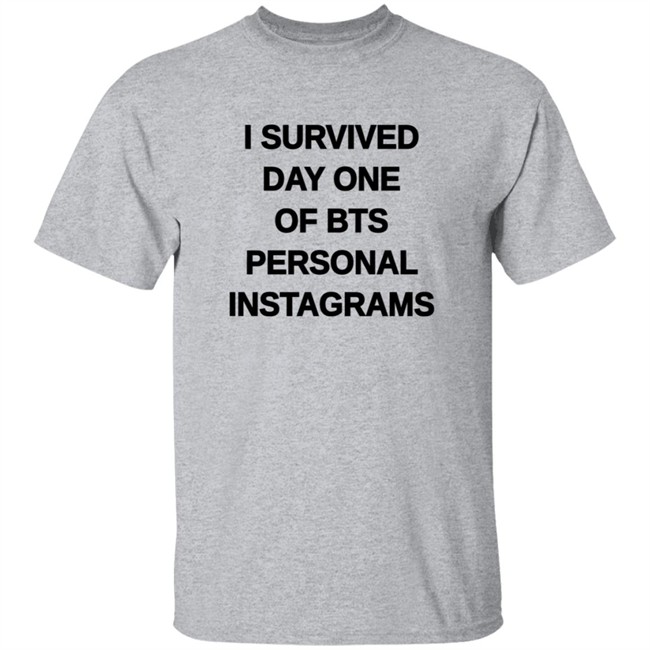 Tpwkjimin I Survived Day One Of BTS Personal Instagrams Shirt Tpwkjimin I Survived Day One Of BTS Personal Instagrams Shirt