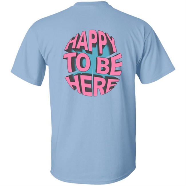 Limited Edition Space Zebra Merch Happy To Be Here Ice Blue Hoodie Limited Edition Space Zebra Merch Happy To Be Here Ice Blue Hoodie