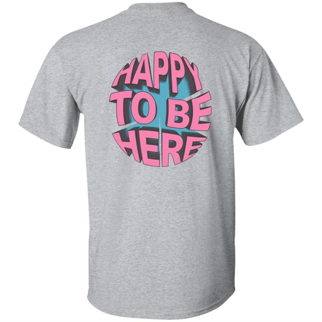 Limited Edition Space Zebra Merch Happy To Be Here Ice Blue Hoodie Limited Edition Space Zebra Merch Happy To Be Here Ice Blue Hoodie