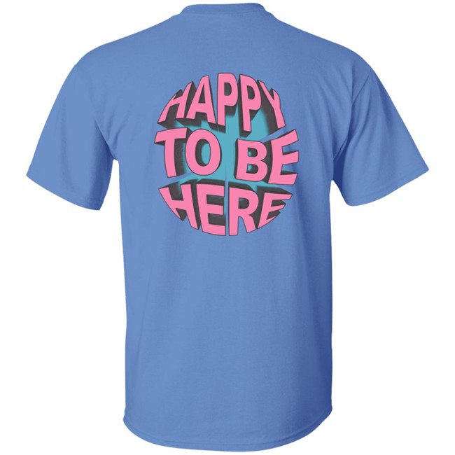 Limited Edition Space Zebra Merch Happy To Be Here Ice Blue Hoodie Limited Edition Space Zebra Merch Happy To Be Here Ice Blue Hoodie