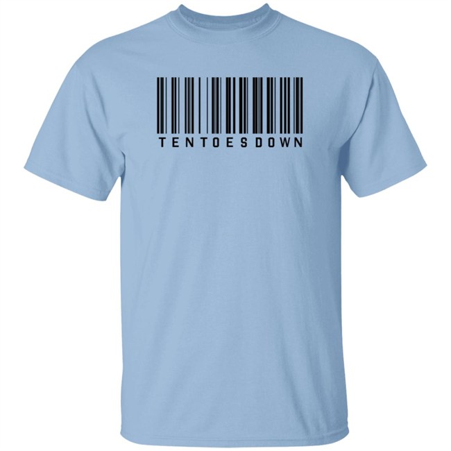 Mens Ten Toes Down Barcode T Shirt White Mens Ten Toes Down Barcode T Shirt White