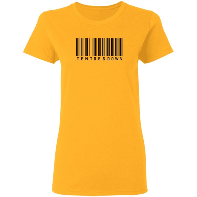 Mens Ten Toes Down Barcode T Shirt White Mens Ten Toes Down Barcode T Shirt White