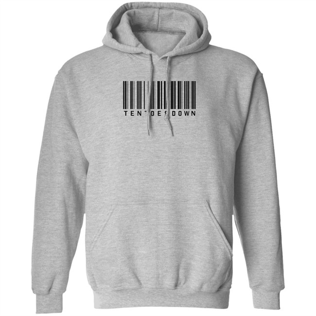 Mens Ten Toes Down Barcode T Shirt White Mens Ten Toes Down Barcode T Shirt White