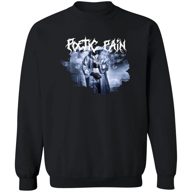 Toosii2x Merch Poetic Pain Album Art Black T Shirt Toosii2x Merch Poetic Pain Album Art Black T Shirt