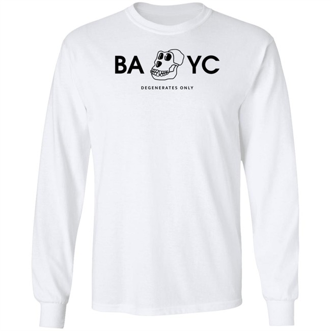 Bored Ape Yacht Club Bayc Degenerates Only Shirt Trapphone Eth Bored Ape Yacht Club Bayc Degenerates Only Shirt Trapphone Eth