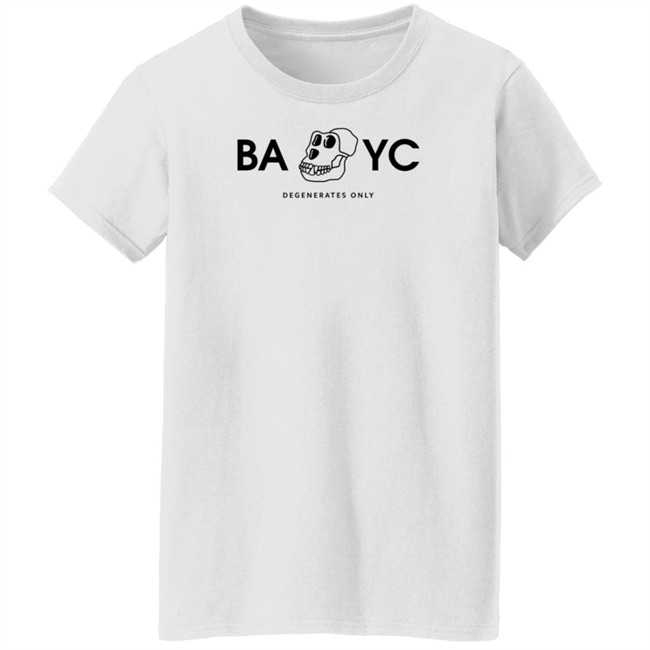 Bored Ape Yacht Club Bayc Degenerates Only Shirt Trapphone Eth Bored Ape Yacht Club Bayc Degenerates Only Shirt Trapphone Eth