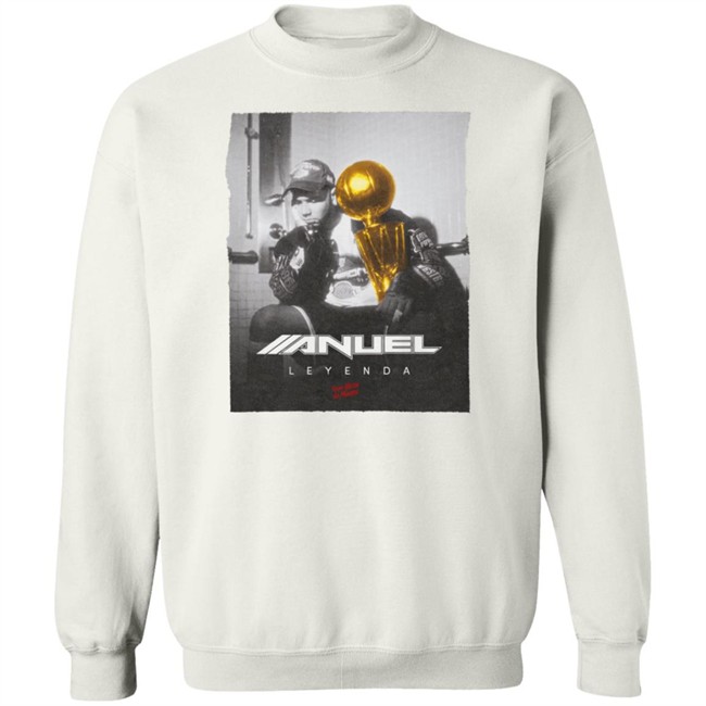 Anuel AA Merch Leyenda Campeón Blanca Camiseta Shirt Anuel AA Merch Leyenda Campeón Blanca Camiseta Shirt