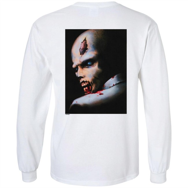 Graph Gaming Merch Resident Evil Vintage Cover White Tee Shirt Graph Gaming Merch Resident Evil Vintage Cover White Tee Shirt