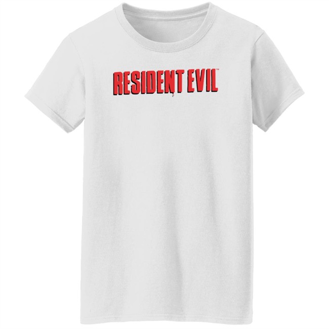 Graph Gaming Merch Resident Evil Vintage Cover White Tee Shirt Graph Gaming Merch Resident Evil Vintage Cover White Tee Shirt