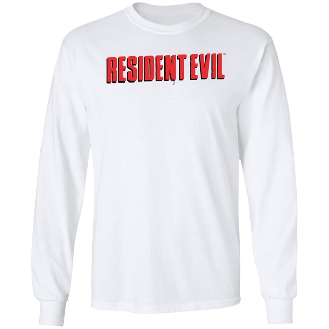 Graph Gaming Merch Resident Evil Vintage Cover White Tee Shirt Graph Gaming Merch Resident Evil Vintage Cover White Tee Shirt