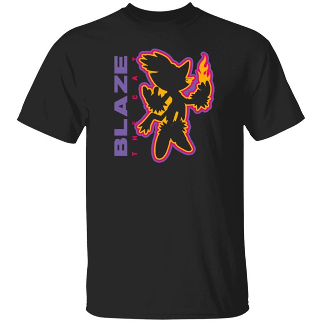 Blaze The Cat Charcoal Tee Shirt