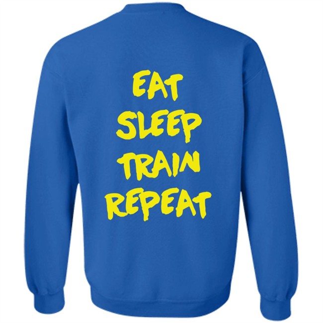 10X Athletic Merch Eat Sleep Train Repeat Yellow Hoodie 10X Athletic Merch Eat Sleep Train Repeat Yellow Hoodie