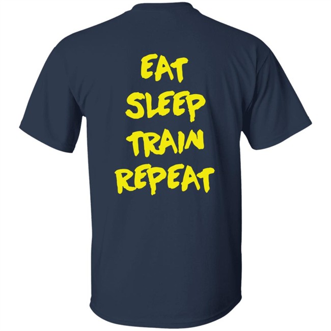 10X Athletic Merch Eat Sleep Train Repeat Yellow Hoodie 10X Athletic Merch Eat Sleep Train Repeat Yellow Hoodie