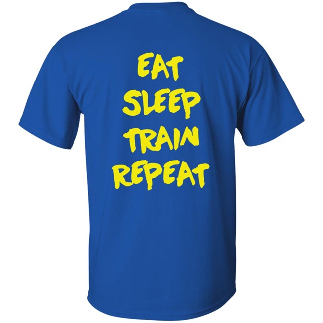 10X Athletic Merch Eat Sleep Train Repeat Yellow Hoodie 10X Athletic Merch Eat Sleep Train Repeat Yellow Hoodie