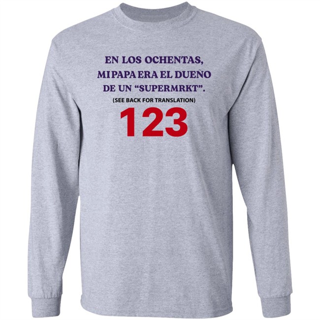 Jake Paul En Los Ochentas Shirt En Los Ochentas Mi Papa Era Dueño De Una Supermrkt See Back For Translation 123 Jake Paul En Los Ochentas Shirt En Los Ochentas Mi Papa Era Dueño De Una Supermrkt See Back For Translation 123