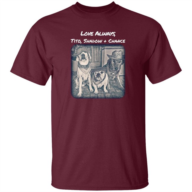 Limited Edition Trevor Donovan Merch Love Always Tito, Shadow And Chance Hoodie Limited Edition Trevor Donovan Merch Love Always Tito, Shadow And Chance Hoodie
