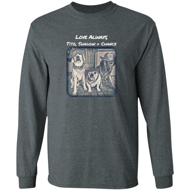 Limited Edition Trevor Donovan Merch Love Always Tito, Shadow And Chance Hoodie Limited Edition Trevor Donovan Merch Love Always Tito, Shadow And Chance Hoodie