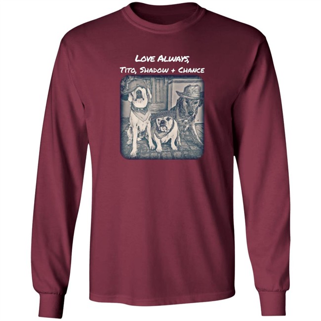 Limited Edition Trevor Donovan Merch Love Always Tito, Shadow And Chance Hoodie Limited Edition Trevor Donovan Merch Love Always Tito, Shadow And Chance Hoodie