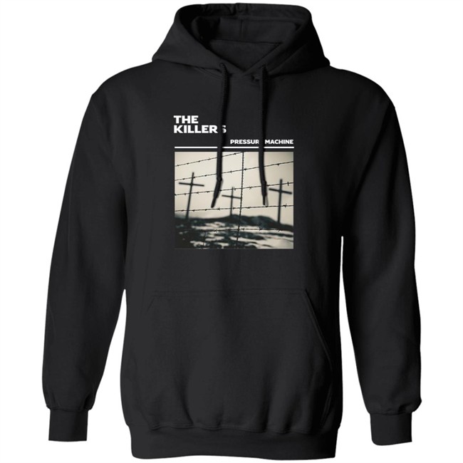 The Killers Music Shop Merch Pressure Machine Barbed Wire Black T Shirt The Killers Music Shop Merch Pressure Machine Barbed Wire Black T Shirt